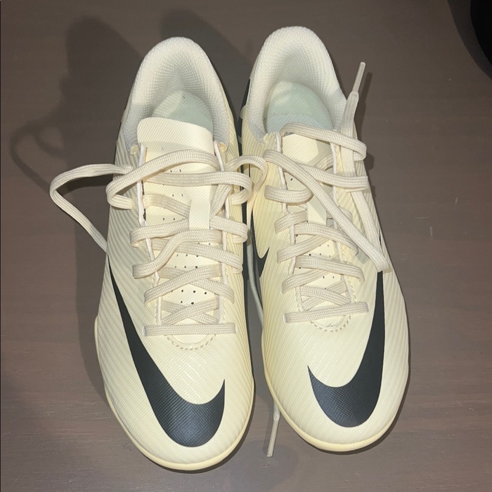 Nike Cream and Black Soccer Cleats